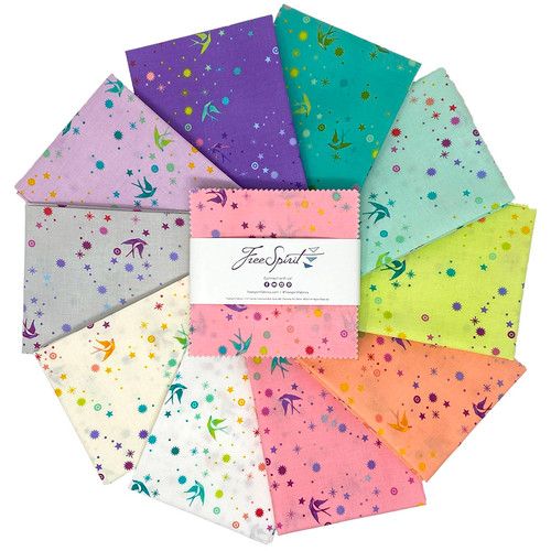 Tula Pink Fairy Dust for Free Spirit 5" squares (charm pack) 125FB6CP
