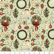 Christmas Village by Rebecca Canale for Studio E - Motifs on Green 8312 66