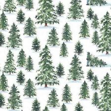 Christmas Village by Rebecca Canale for Studio E - Christmas Trees on White 8311 06