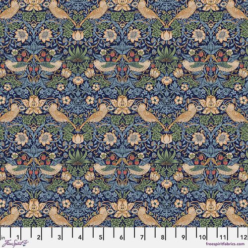 The Original Morris & Co - Mini Strawberry Thief - Navy PWWM002
