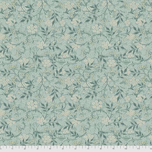 The Original Morris & Co - Jasmine Aqua/Green PWWM059