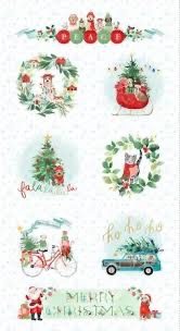 Santa Paws by Heatherlee Chan for Clothworks - CWY4427-1 - Panel