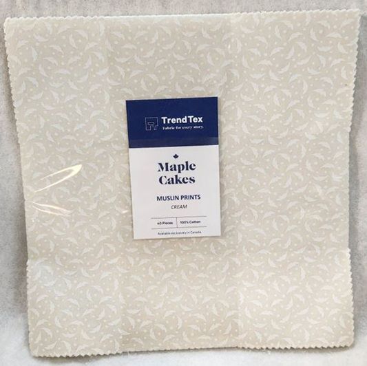 Trendtex Maple Cakes Muslin Prints (cream) 10" squares