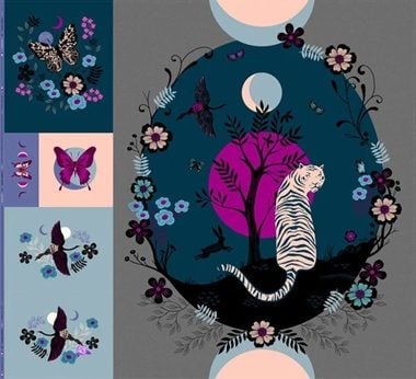 Ruby Star Tiger Fly Panel by Sarah Watts