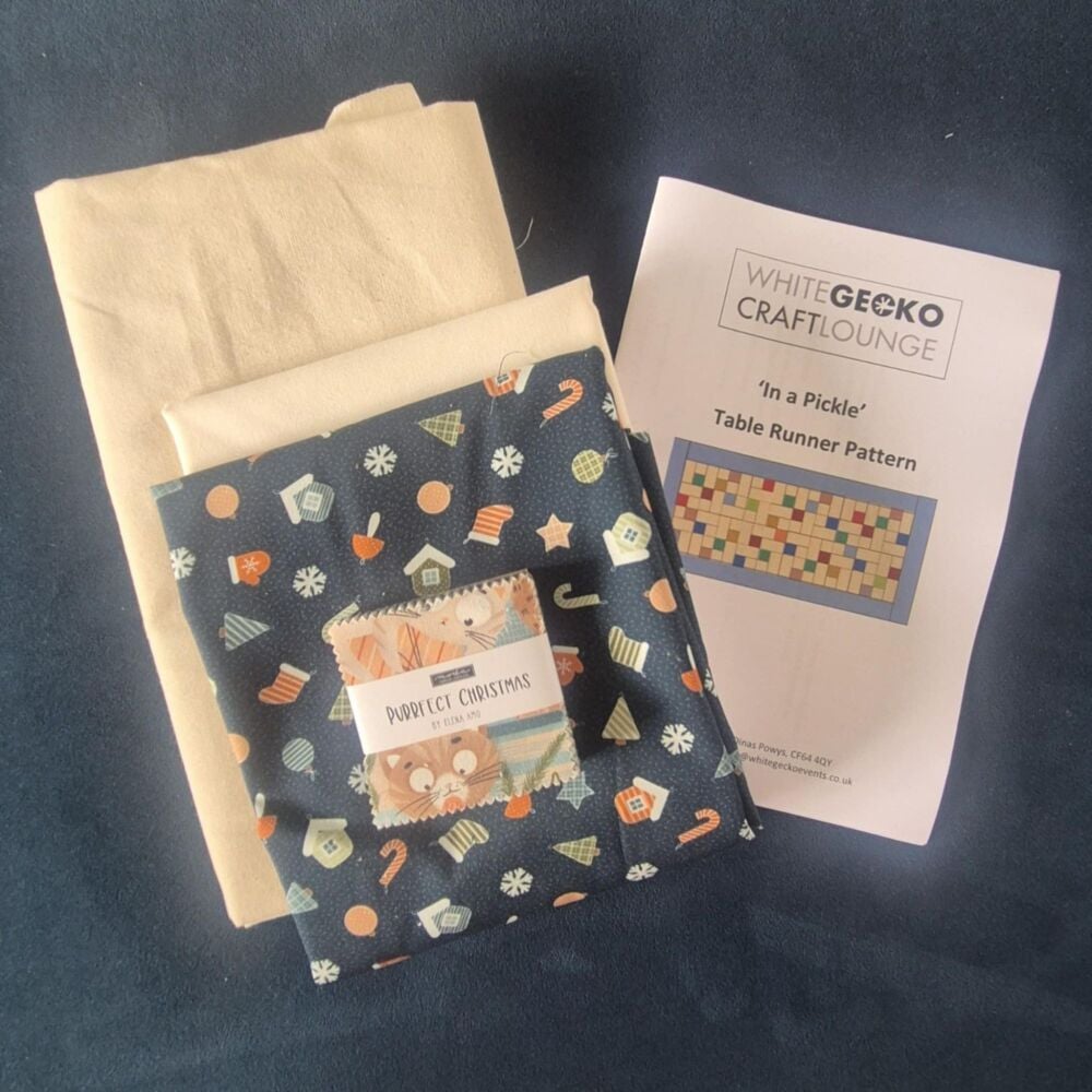 Puurrfect Christmas In a pickle table runner Kit Was £23.99 Now £9.99