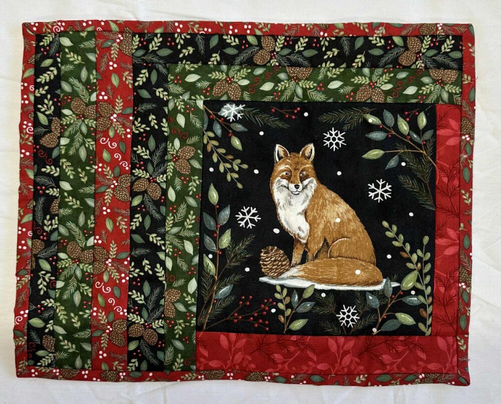 Christmas Fox Placemat - 13" x 18"