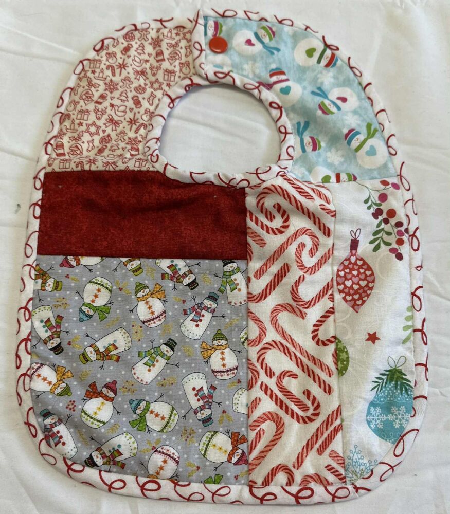Baby Bib in Christmas Fabric