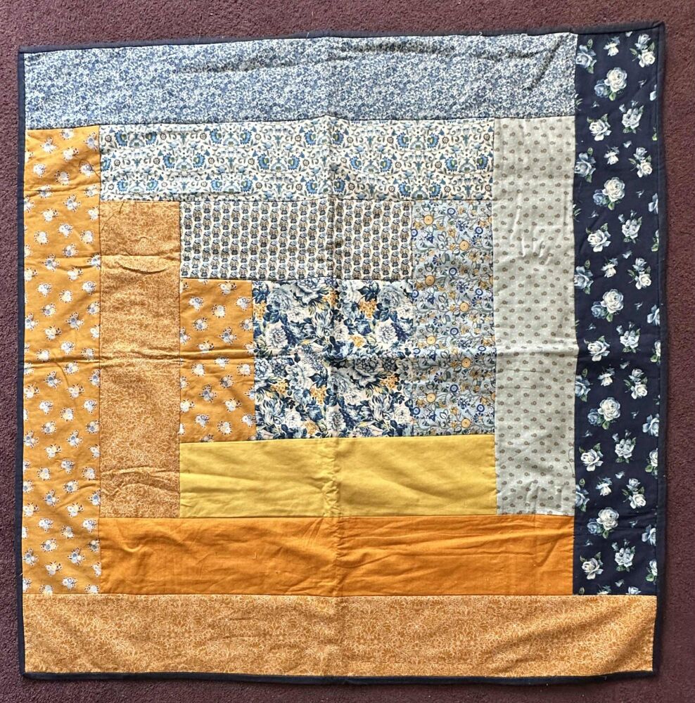 Finished Quilt - Log Cabin Style quilt 40" x 40"