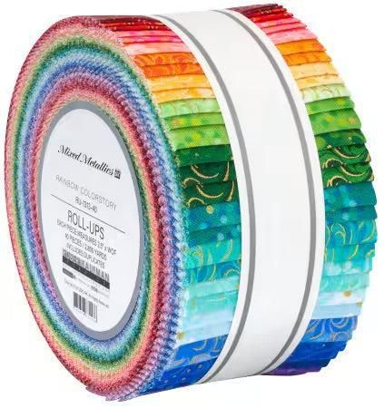 Mixed Metallics by Robert Kaufman Roll Up (jelly Roll)