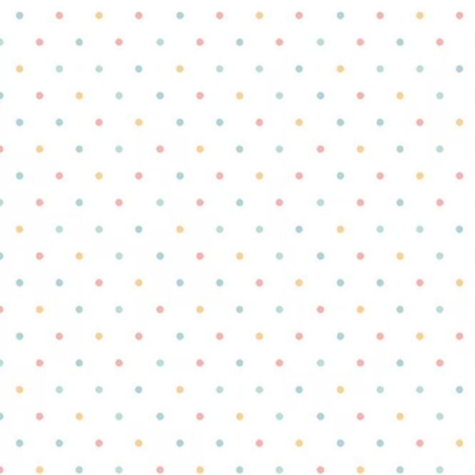 Boho Buddies by Henry Glass 1721 01 White & rainbow dot