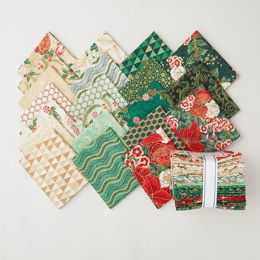 Holiday Flourish Peppermint Twist - Robert Kaufman -2212-21 Fat quarter bundle