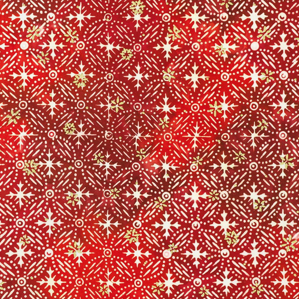 Twinkle Lights - Artisan Batiks for Robert Kaufman - Candy Cane 23154-478 (Red Twinkle)