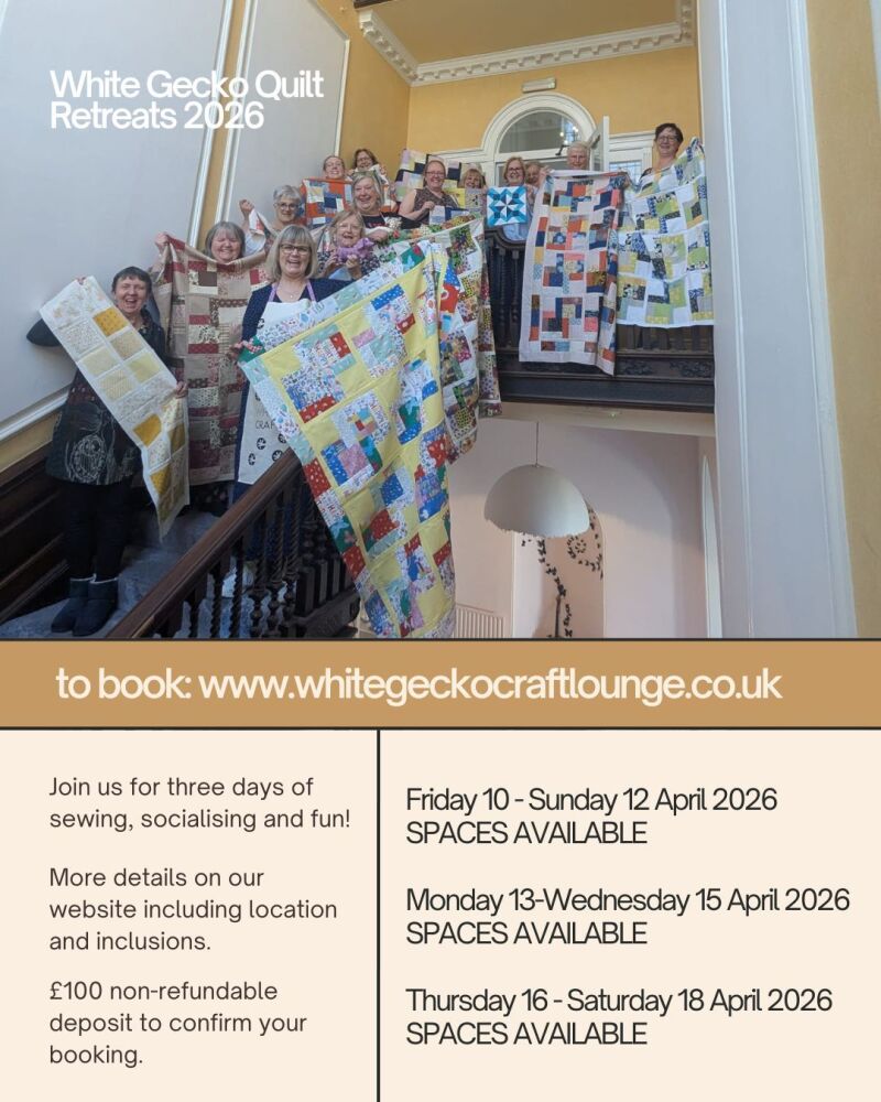 13-15 April 2026 Quilt Retreat