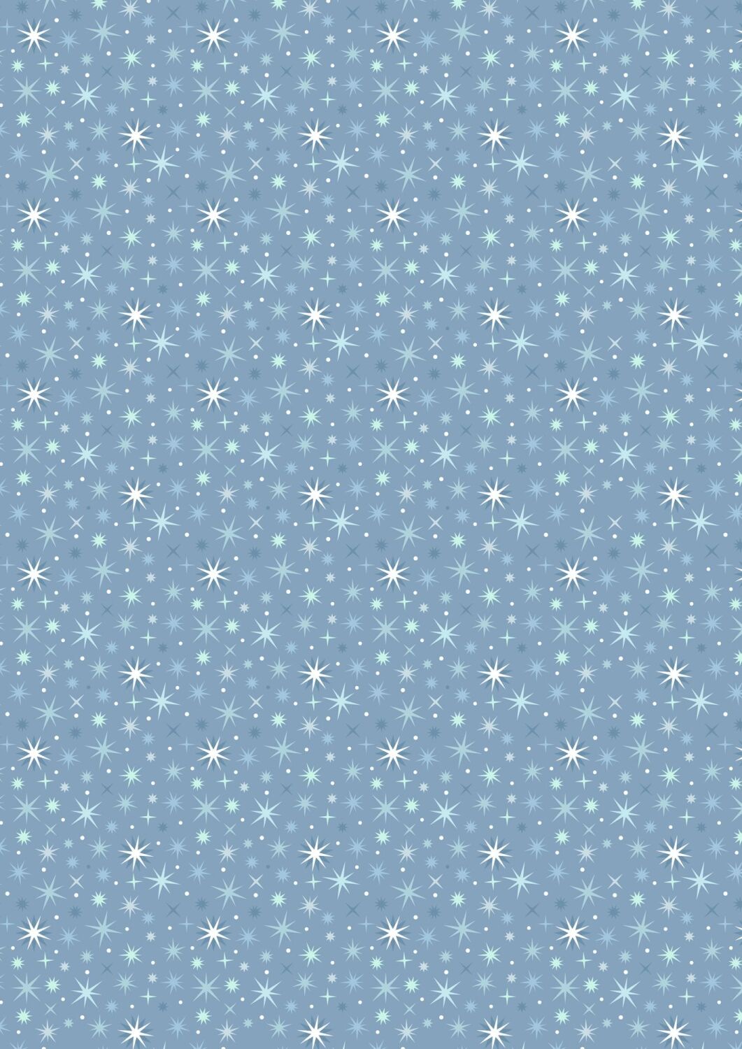 A Winter's Moon Twinkling stars on mid winter blue with pearl - A948B