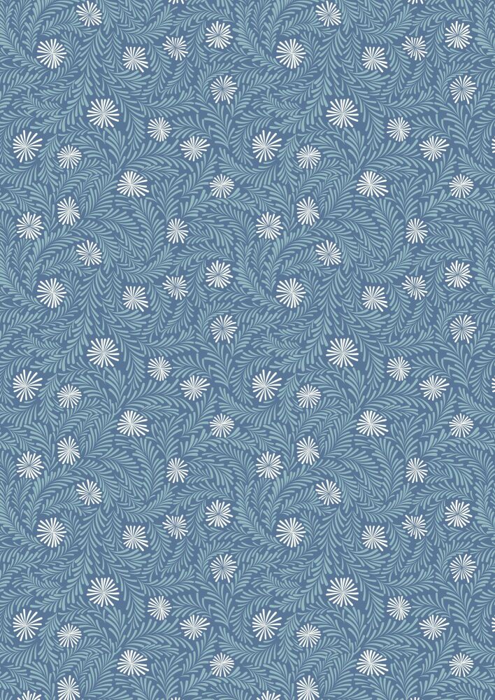 A Winter's Moon Frosty ice on mid blue with pearl - A950C