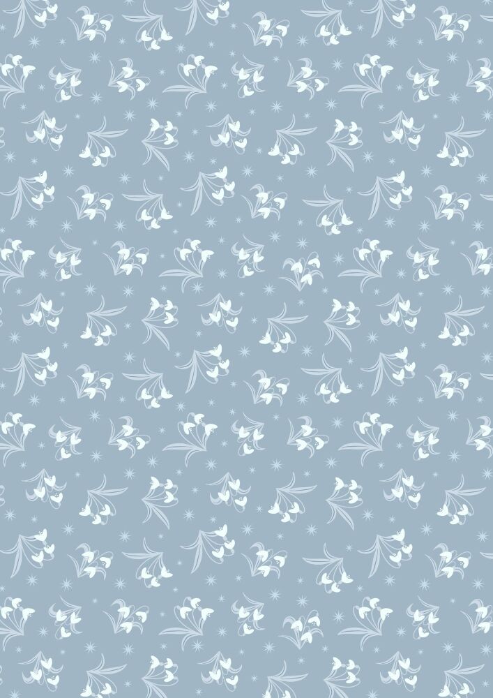 A Winter's Moon Snowdrops on warm grey with pearl - A951A