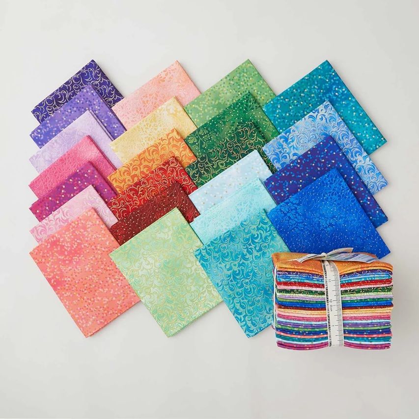 Mixed Metallics by Robert Kaufman ||Fat Quarter Bundle - 23 fat quarters