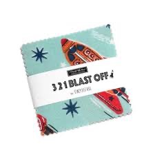 321 Blast Off by Stacy Iest Hsu for Moda - Mini Charm Pack