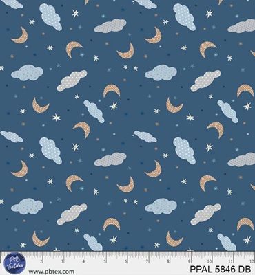 Polar Pals by P&B textiles - clouds & moons PP5846DB