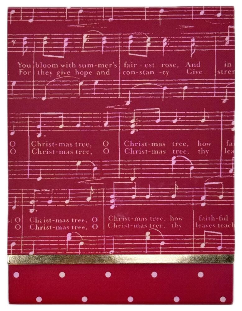 Berry & Pine Magnetic Pocket Notebook - Red Christmas Carol
