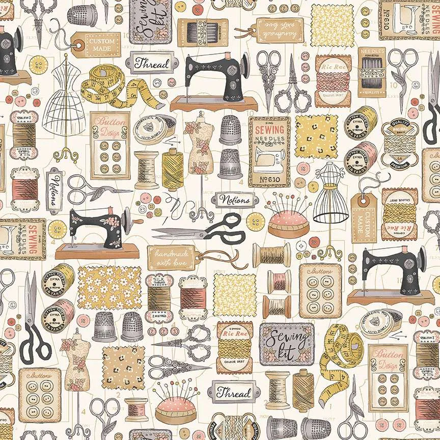 Atelier by Makower UK - Couture Cream 131/Q