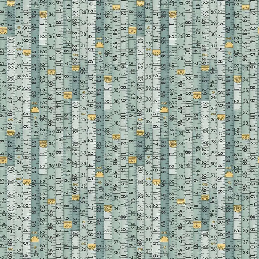 Atelier by Makower UK - Measurements Blue 136/B