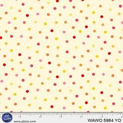 What a World by Jill Macdonald for P&B Textiles pale yellow dot 05984YO