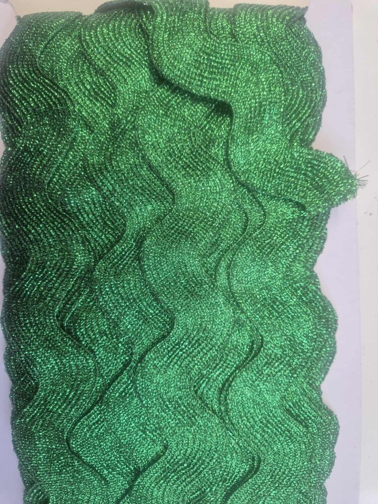 Giant Ric Rac -sold by the metre - Green metallic