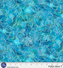 Painted Sea by Amy Tieman for P&B Textiles - 5944 T Flowing Linework in Teal
