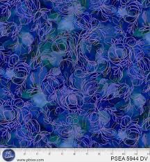 Painted Sea by Amy Tieman for P&B Textiles - 5944 DV Flowing Linework in Dark Violet