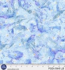 Painted Sea by Amy Tieman for P&B Textiles - 5945 LB Shells Light Blue