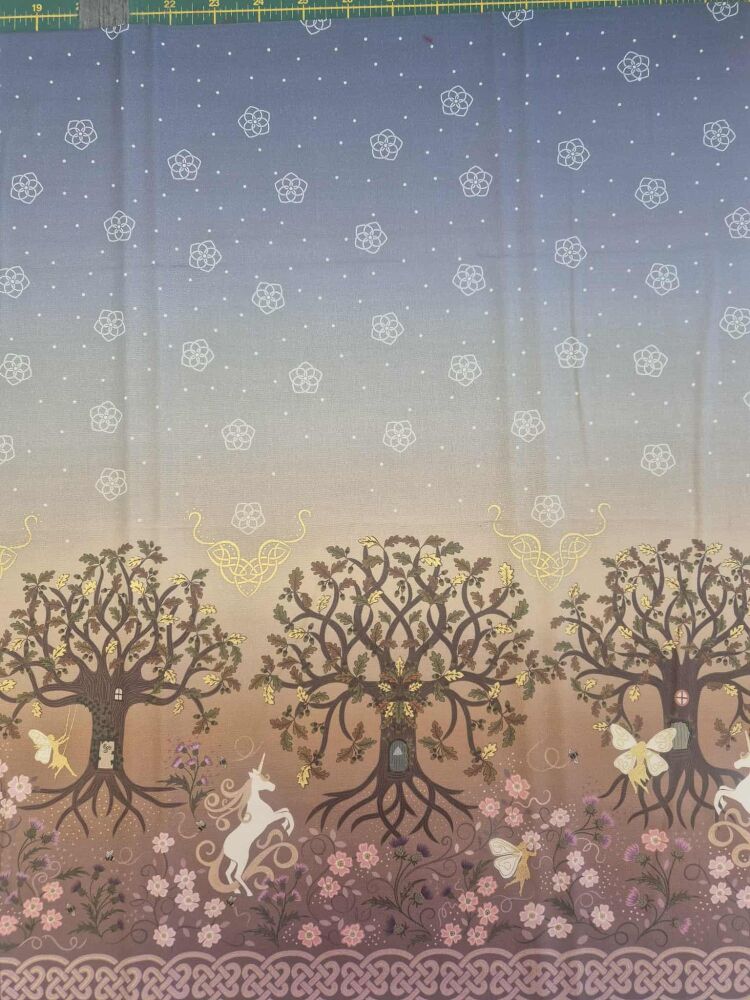 Celtic Fairy Double border bundle - 2 x 1/2m's & 3/4m linen texture