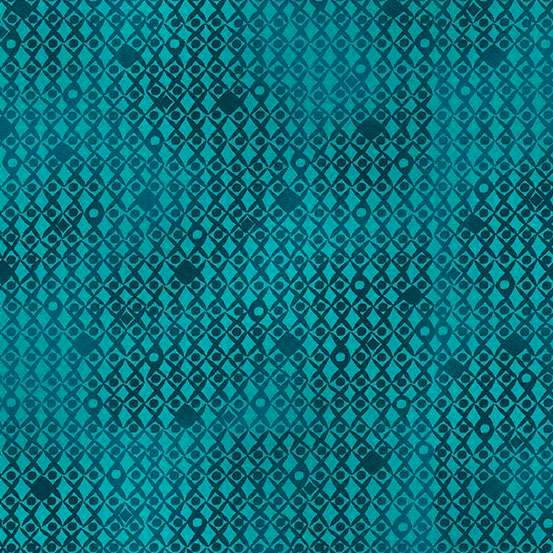 Tropica by Makower UK Lattice Blue 151/B