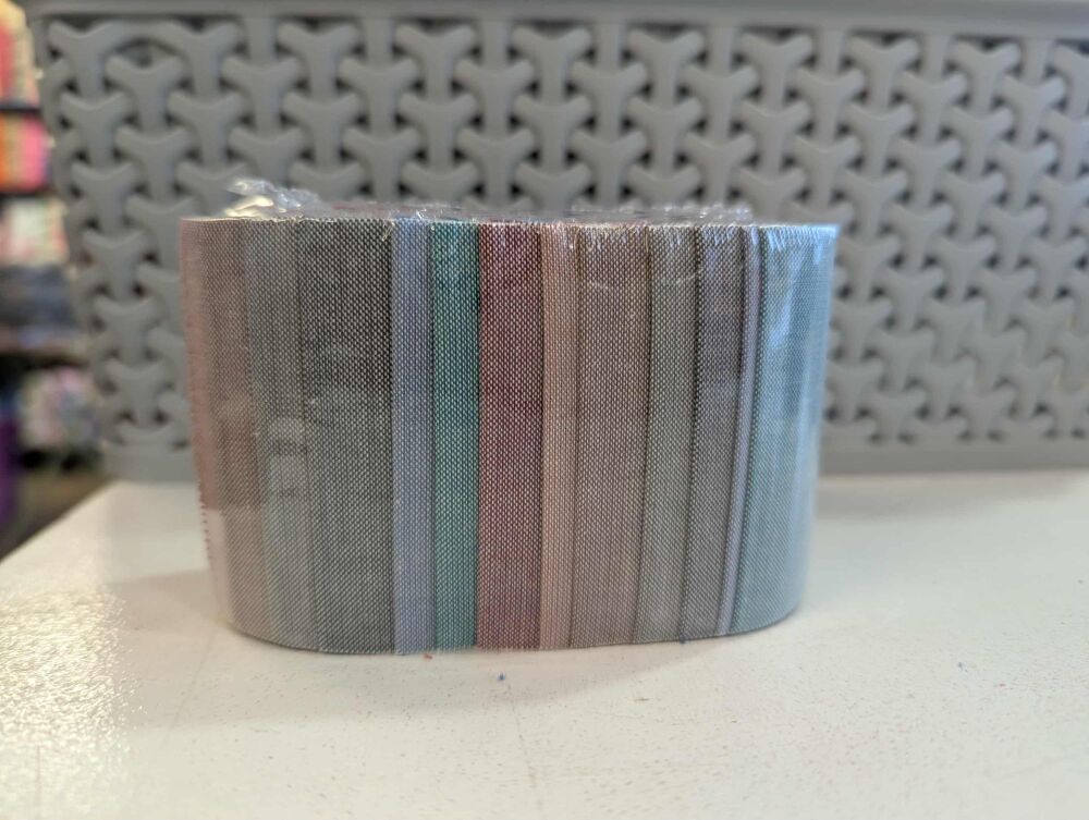 P&B Textiles Dreamweaver Chambray Mini strip roll - Fourteen 2.5" x WOF strips