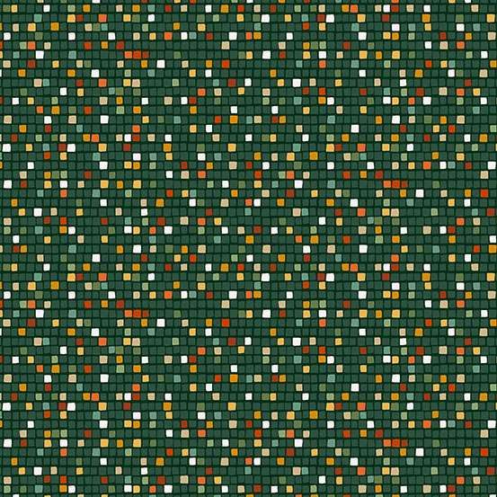 Golden by Makower UK Mosaic Green 162/G