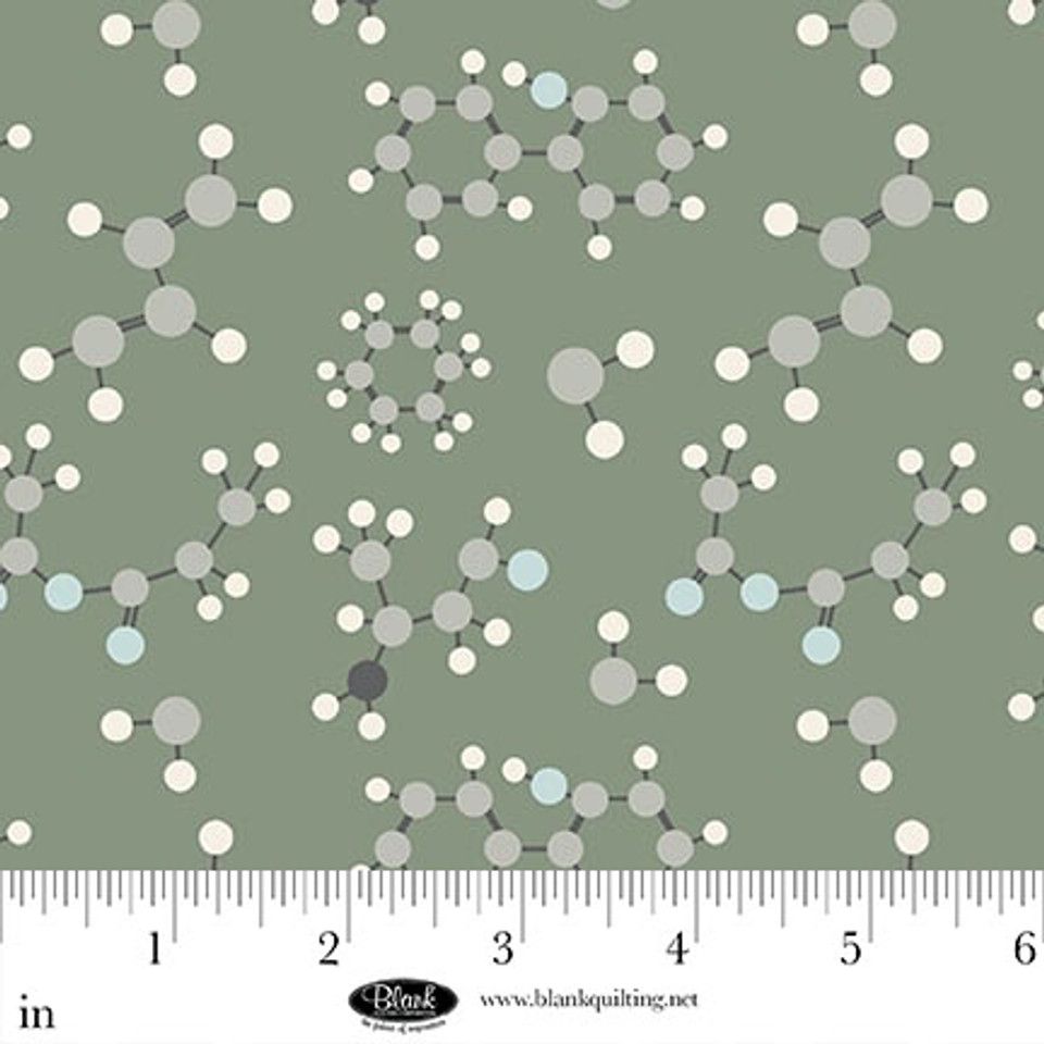 Science Lab by Blank Quilting 3841 66 sage atoms