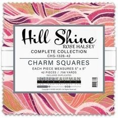 Hill Shine Metallic Charm squares 5"  RKCHS 1326-42