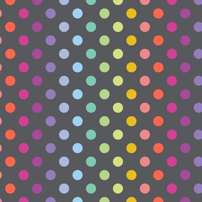 Graywork by Tula Pink Disco Poms FSPWTP 262CARBON