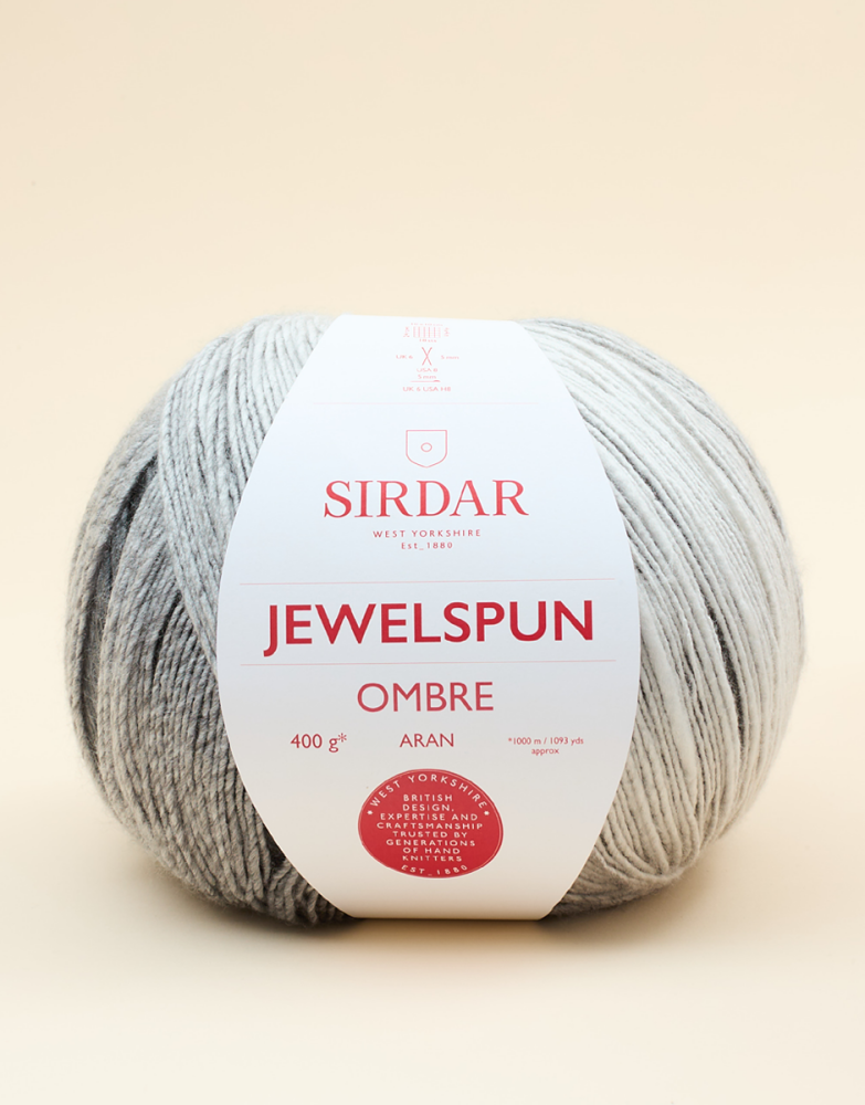 Sirdar Jewelspun Ombre Aran 400g - silvery Moon 0105