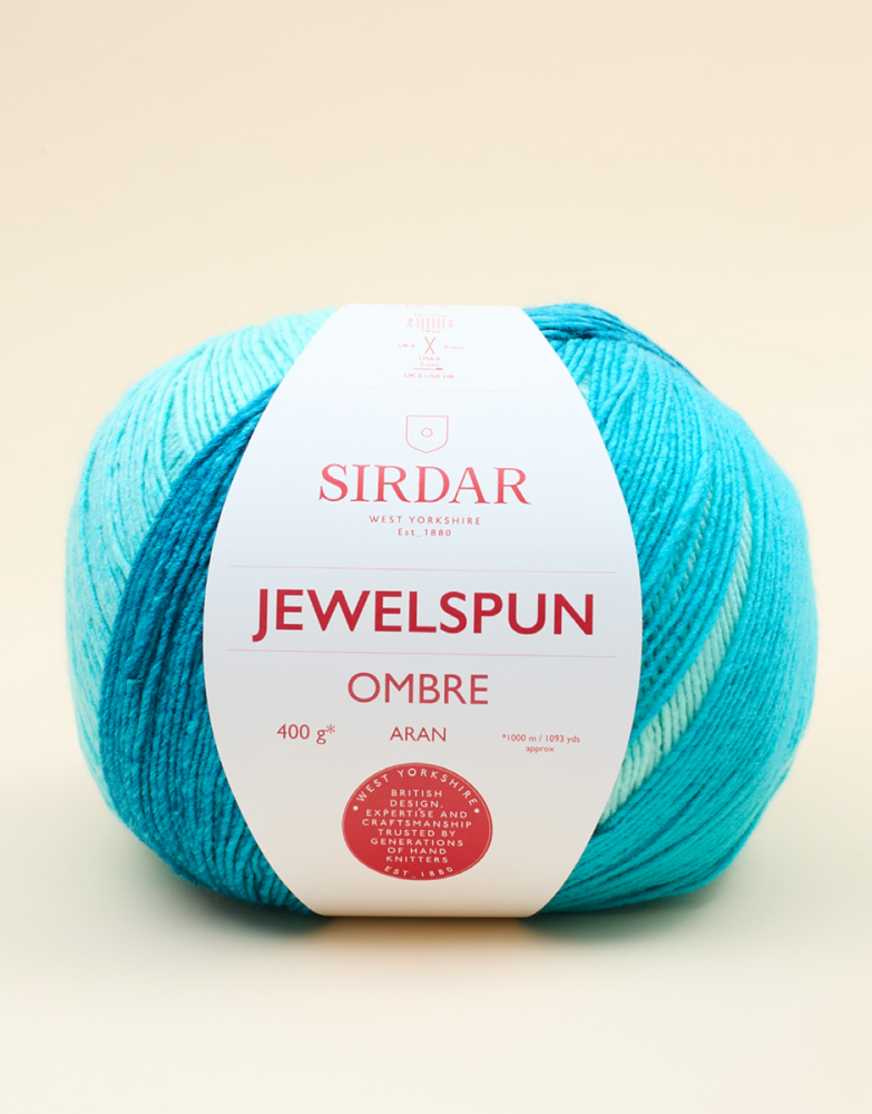 Sirdar Jewelspun Ombre Aran 400g - Ocean Blue 0103