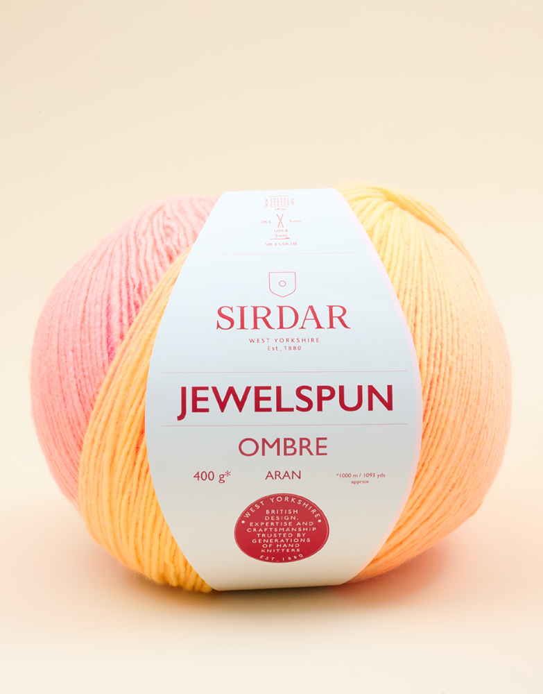 Sirdar Jewelspun Ombre Aran 400g - Rainbow Glow 0100