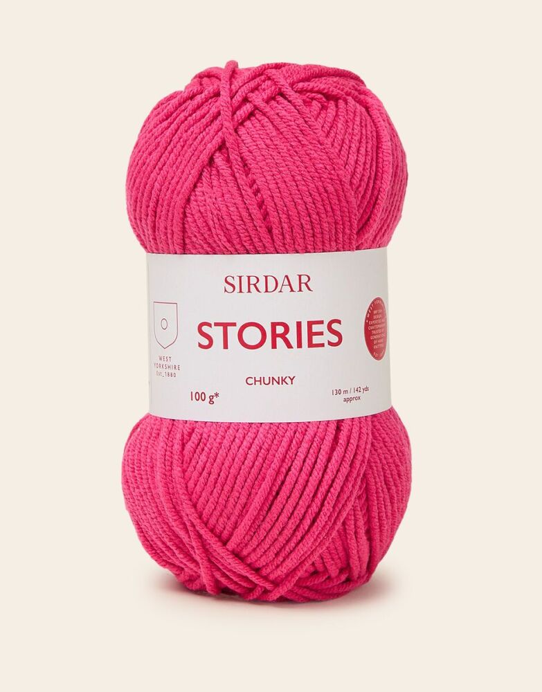 SIRDAR STORIES CHUNKY, 100G Shocking  F139-0851