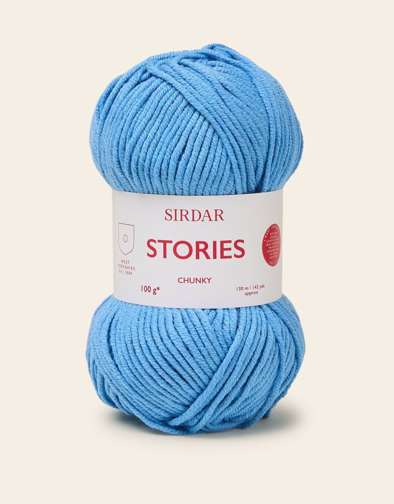 SIRDAR STORIES CHUNKY, 100G Cloud Nine F139-0846