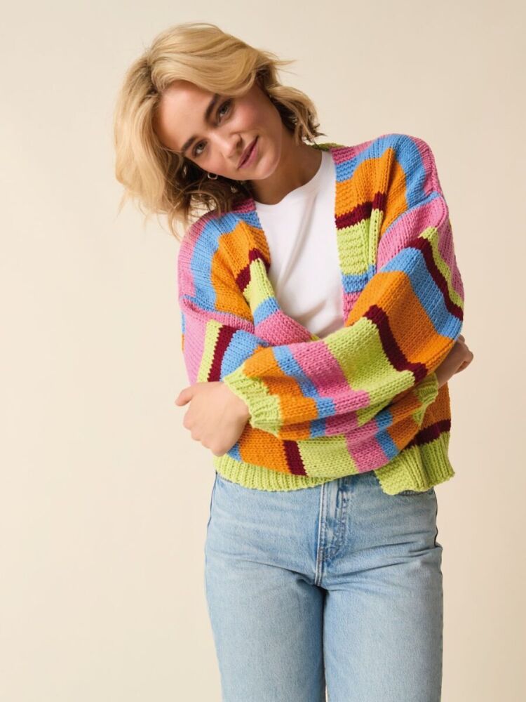 x VIBE CROP CARDIGAN KNITTING PATTERN IN SIRDAR STORIES CHUNKY 10870