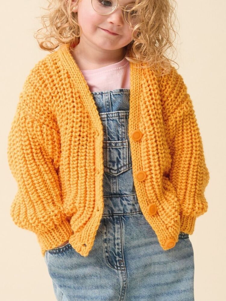 x POP POP CARDI CHILDRENS KNITTING PATTERN IN SIRDAR SNUGGLY CHUNKY 2630