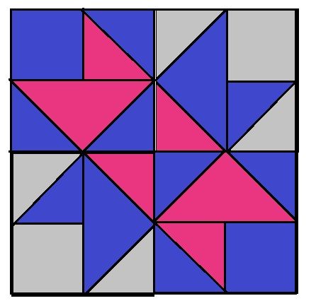 ' **Frankly Scrappy Star** Group quilt block - digital download