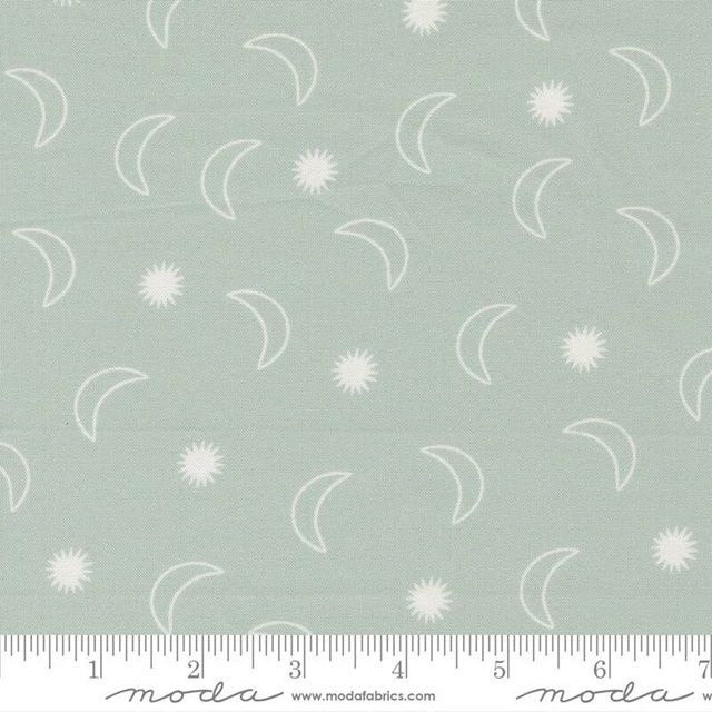 To the Moon & Back by Paper & Cloth for Moda 25904 15 Grass (sage/grey)