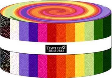 TImeless Treasures Twirl Rainbow Strip Roll - CPSTRIP40-CD-TWIRLRAINBOW