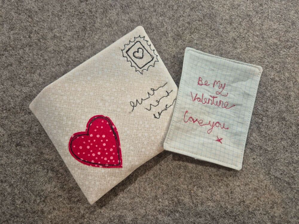 'Love me Love me Not' fabric envelope template - digital download only