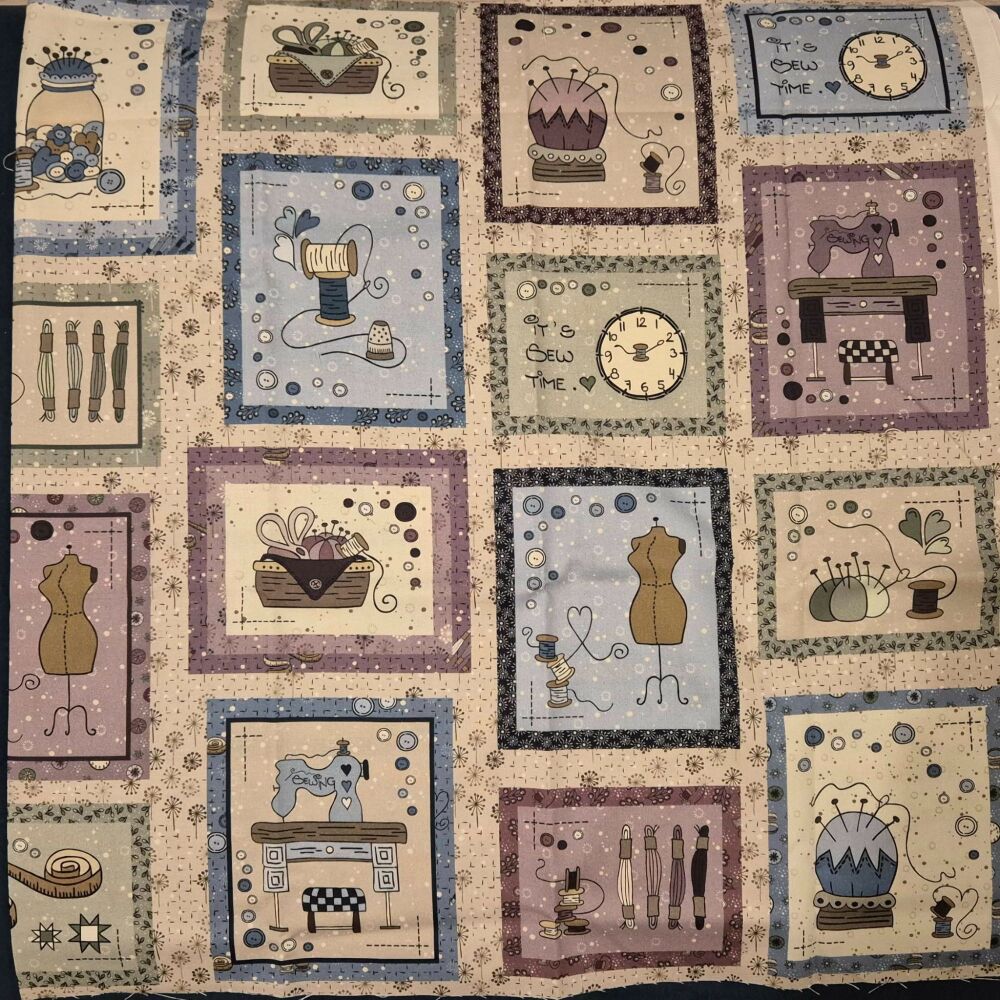 Bobbin & Blooms Panel - 24" x 44"